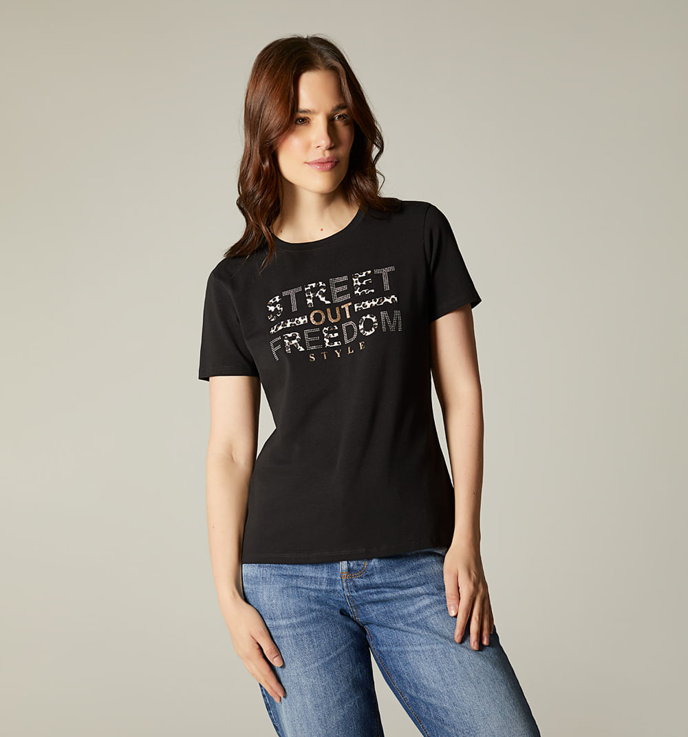 Camiseta manga corta con estampado