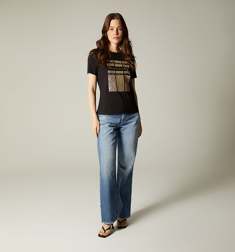 Camiseta estampado animal print
