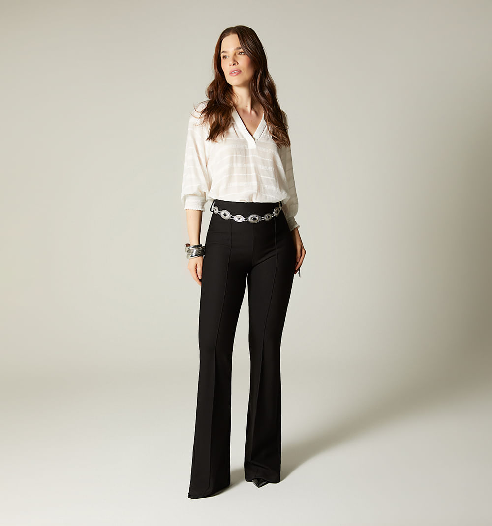 Leggins tiro super alto bota campana con