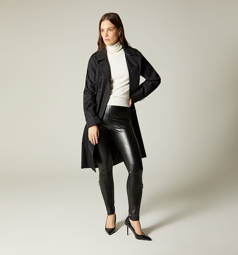 Leggins tiro alto pitillo con cierres