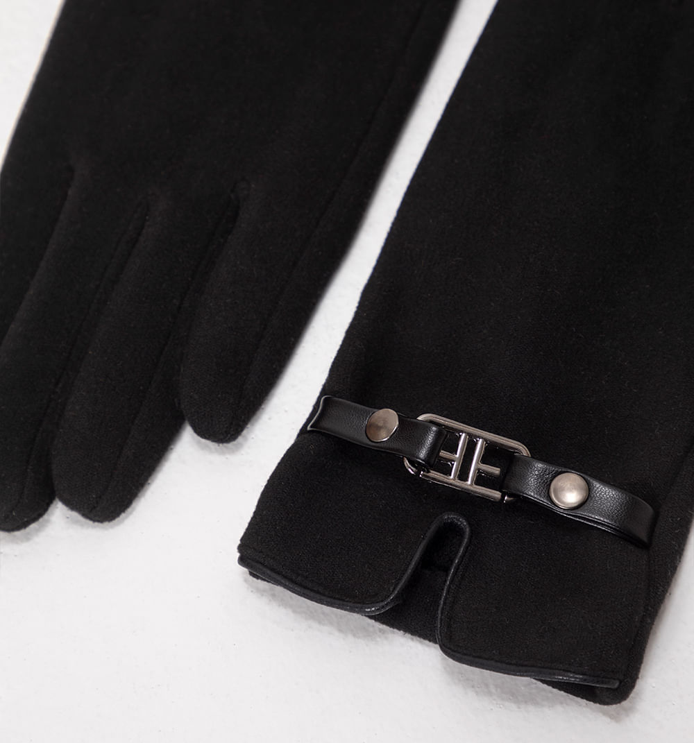 Guantes suede detalle herraje