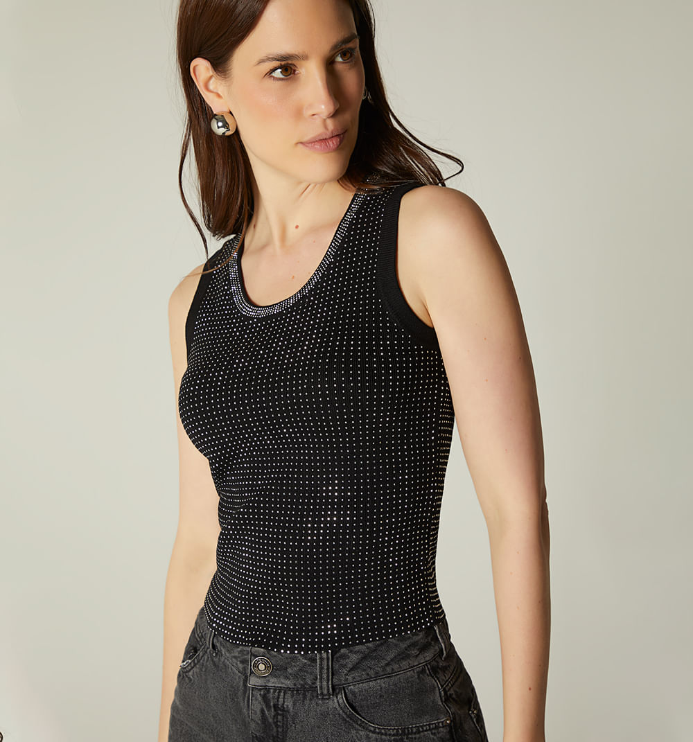 Blusa maga sisa con hotfix