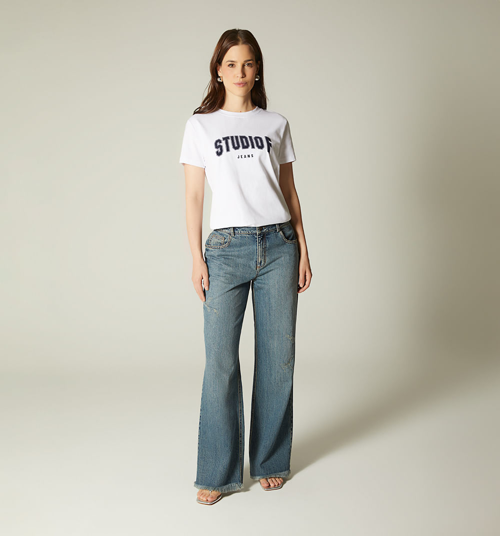 Camiseta logo studio f jeans