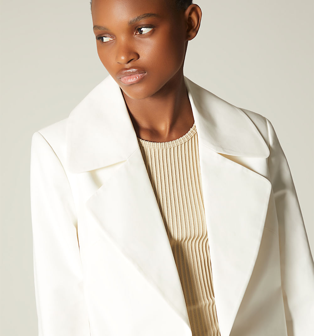 Blazer crop maxi solapa