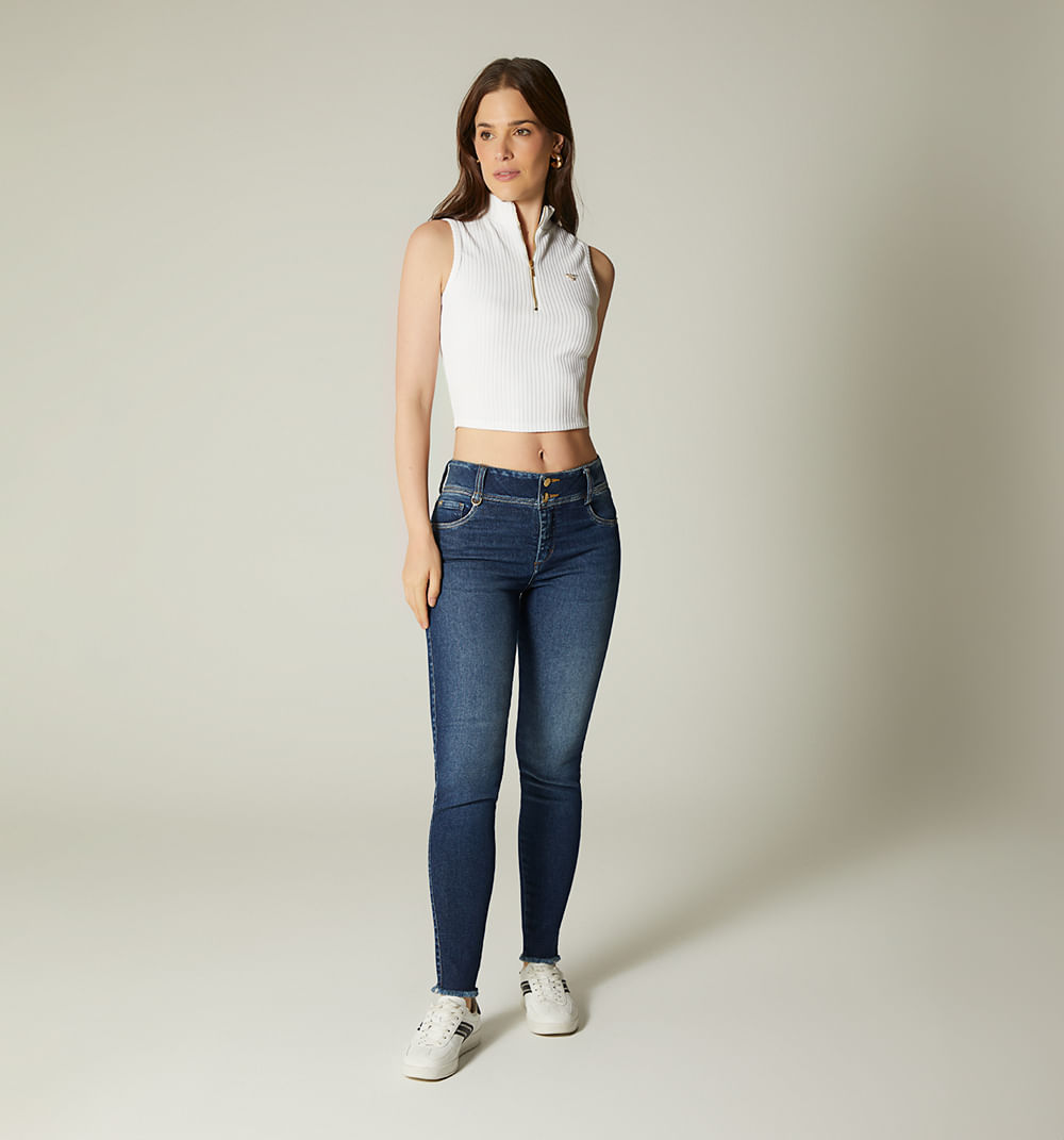 Blusa Manga Sisa Cuello Alto