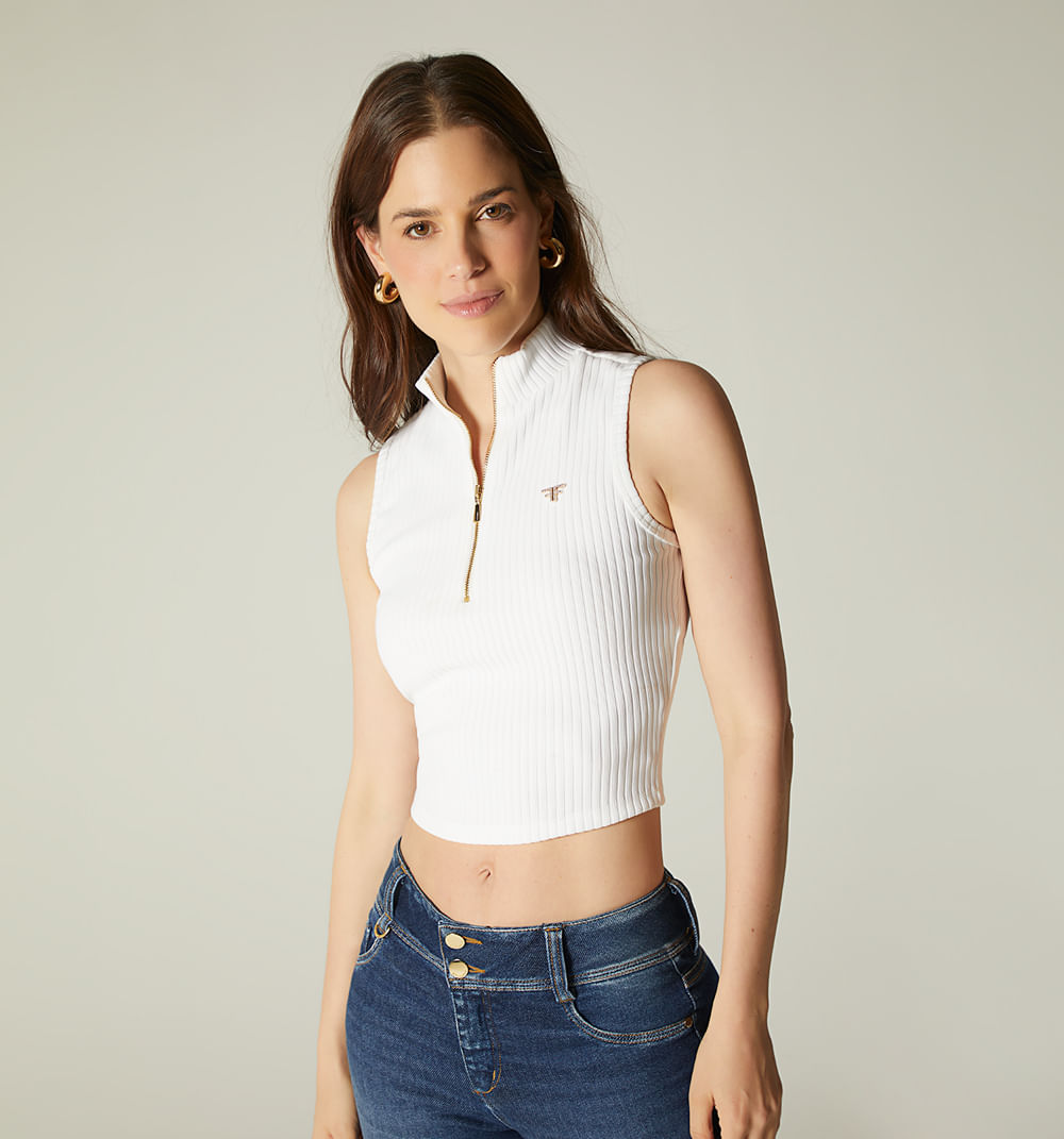 Blusa Manga Sisa Cuello Alto