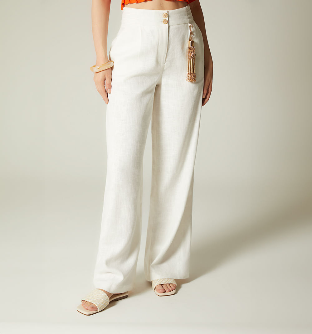 Pantalon palazzo con borla