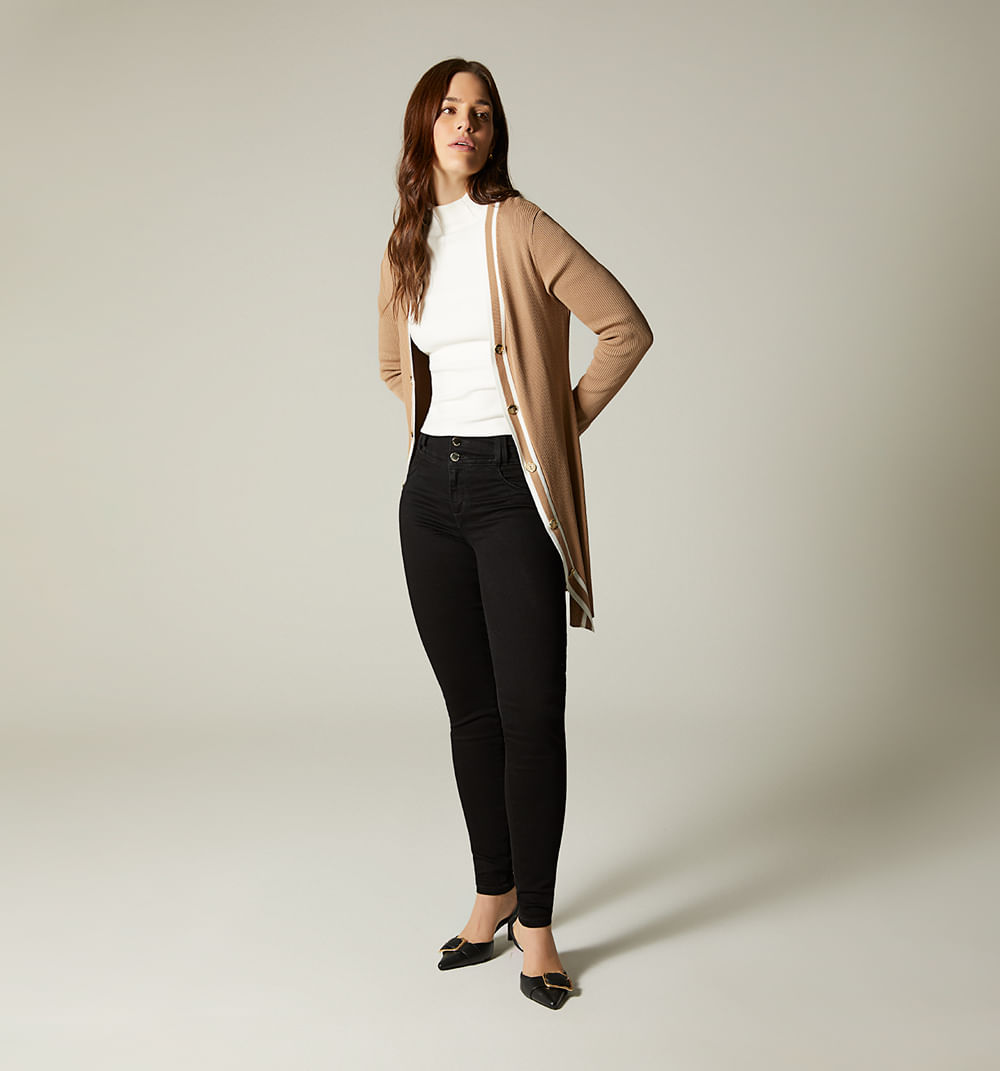 Sobretodo ml tejido con vivos en contras