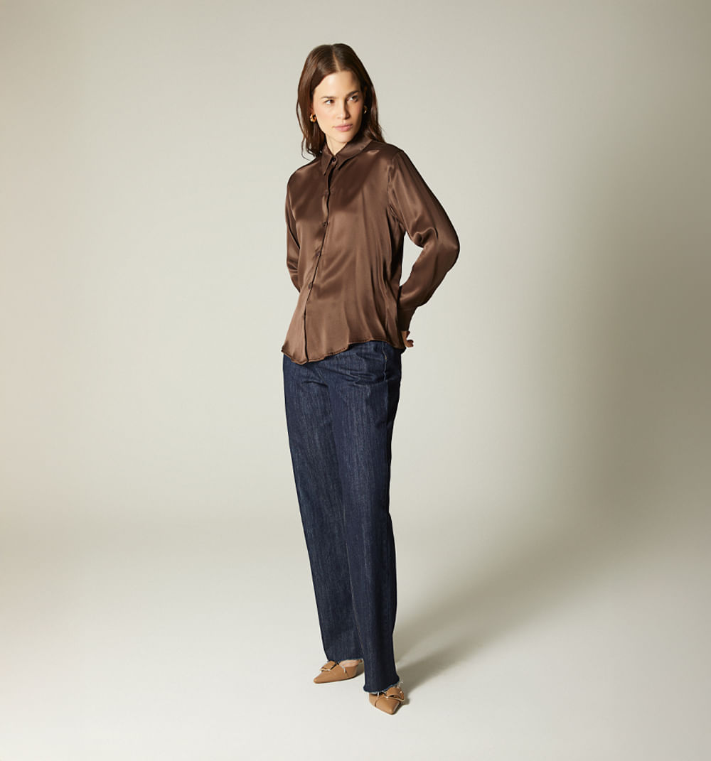 Blusa camisera manga larga