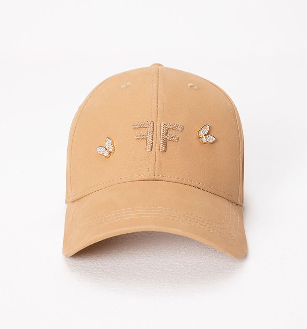 Gorra con apliques mariposa