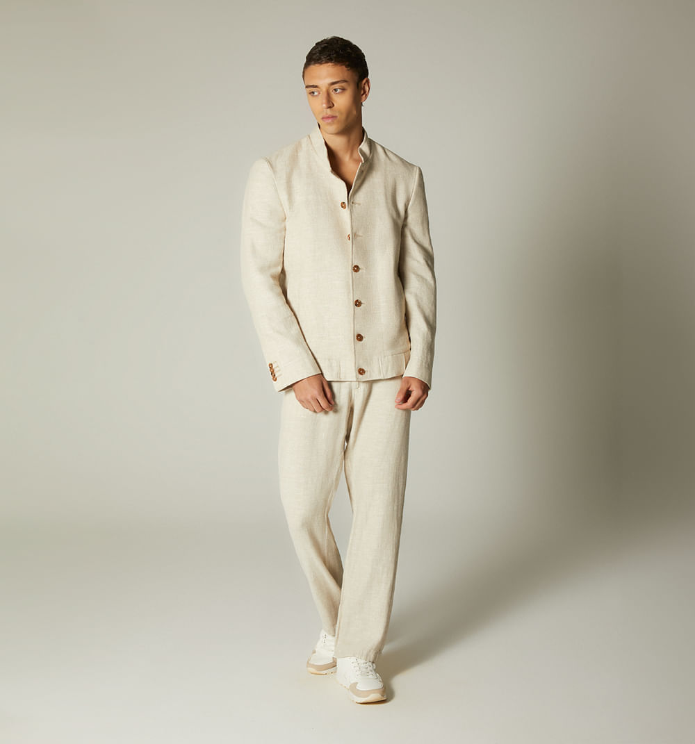 Pantalon jooger  en lino