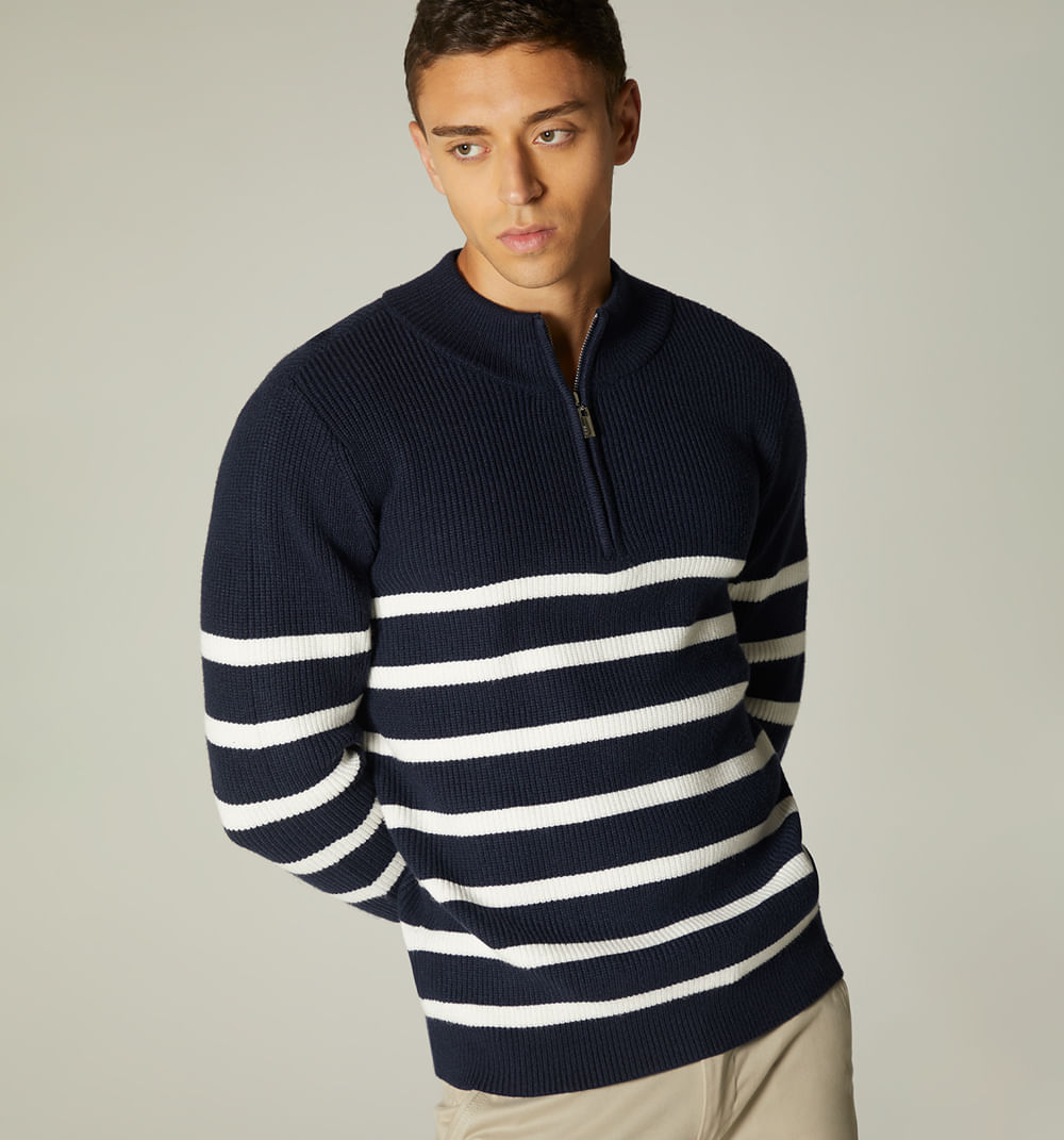 Buzo para hombre tejido rayas