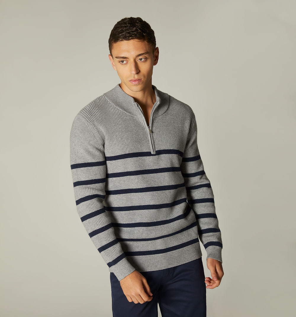 Buzo para hombre tejido rayas