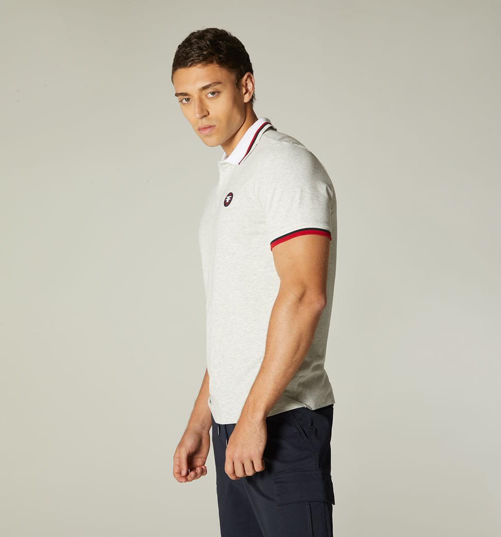 Polo para hombre con sello doble f
