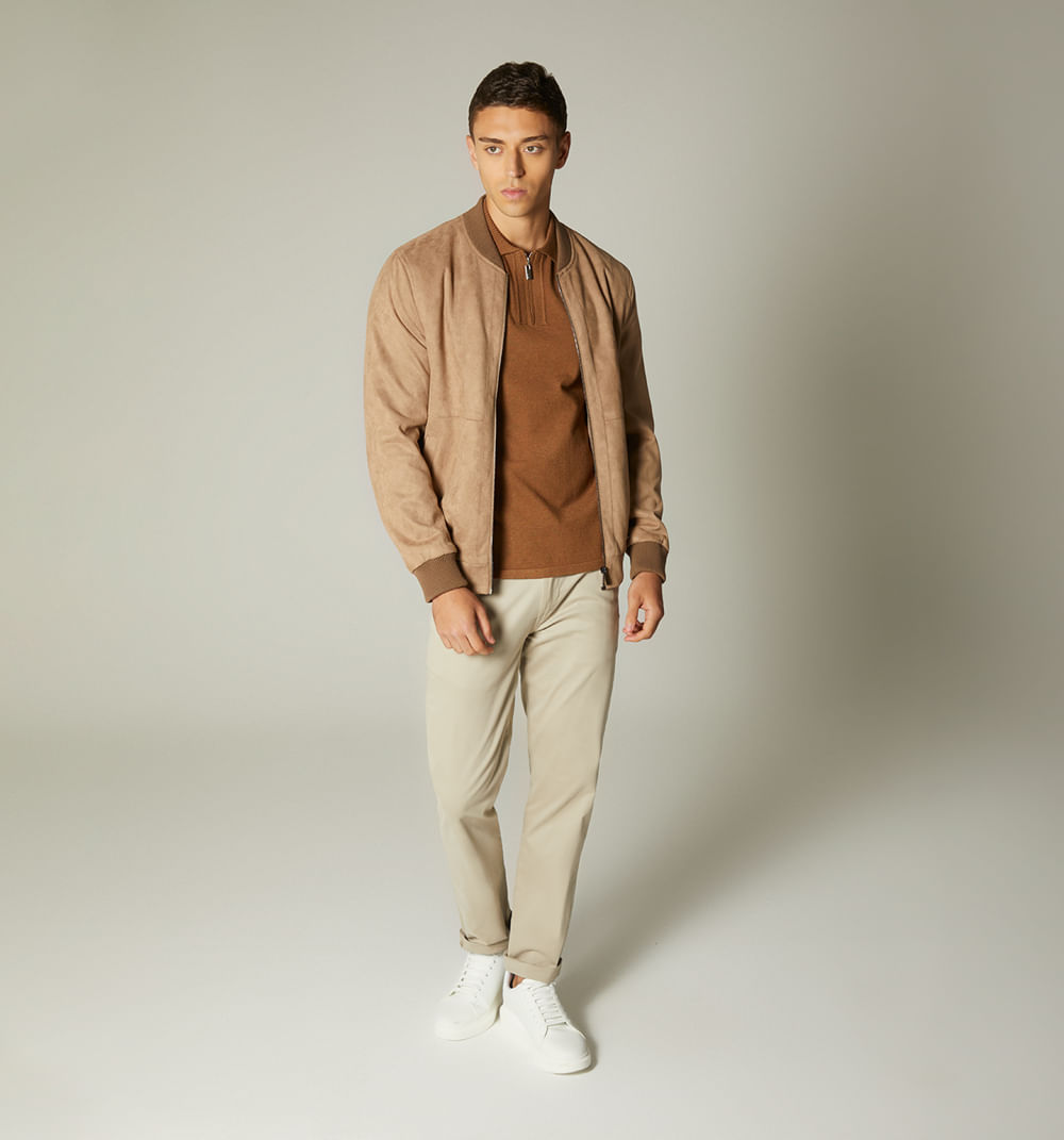 Polo para hombre tejido en rombos