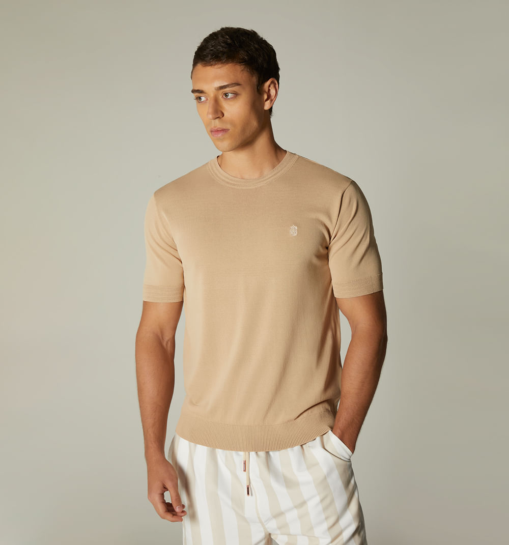 Camiseta tejido liviano para hombre