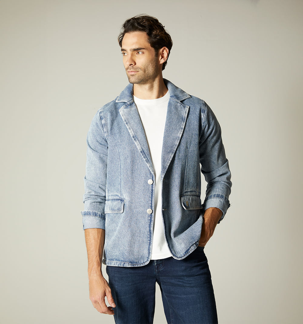 Blazer para hombre en denim