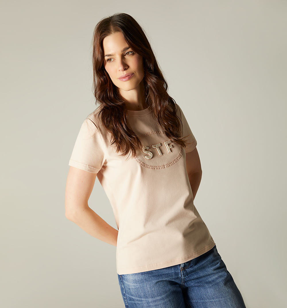 Camiseta logo studio f perlas