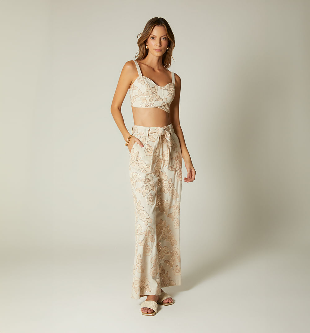 Blusa crop de tiras con amarre