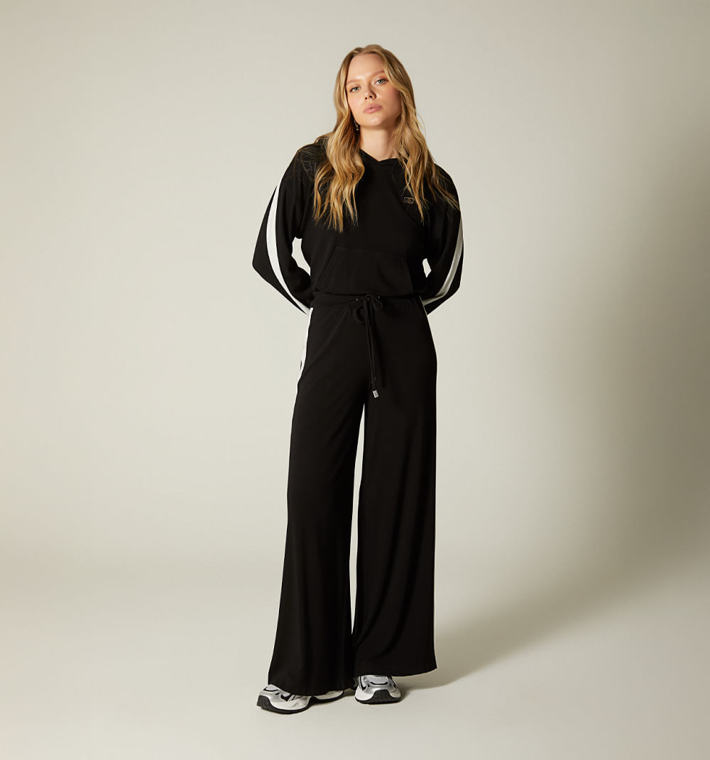 Buso m/larga bolsillo frente franja en m