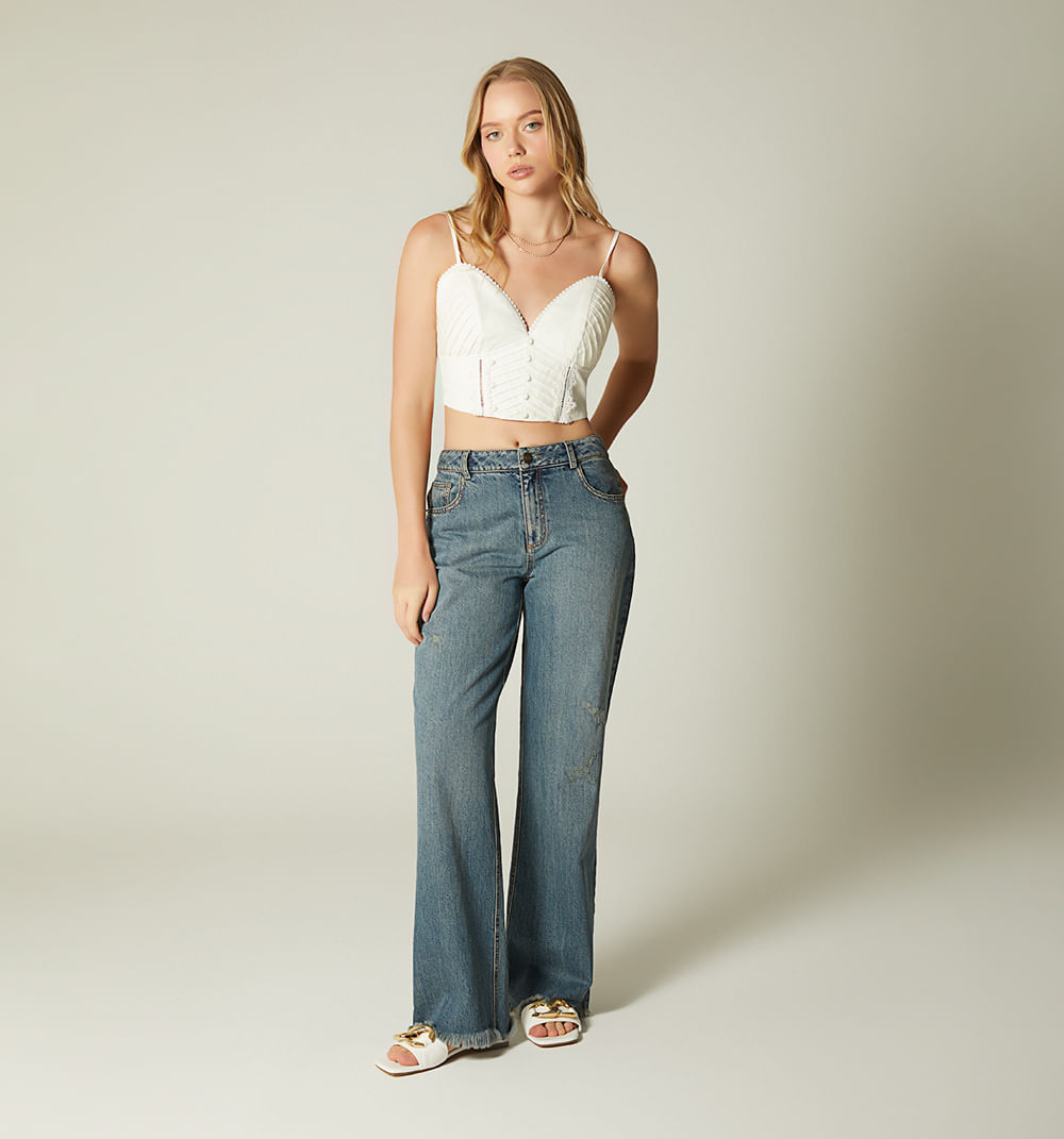 Blusa tiras de amarre en espalda