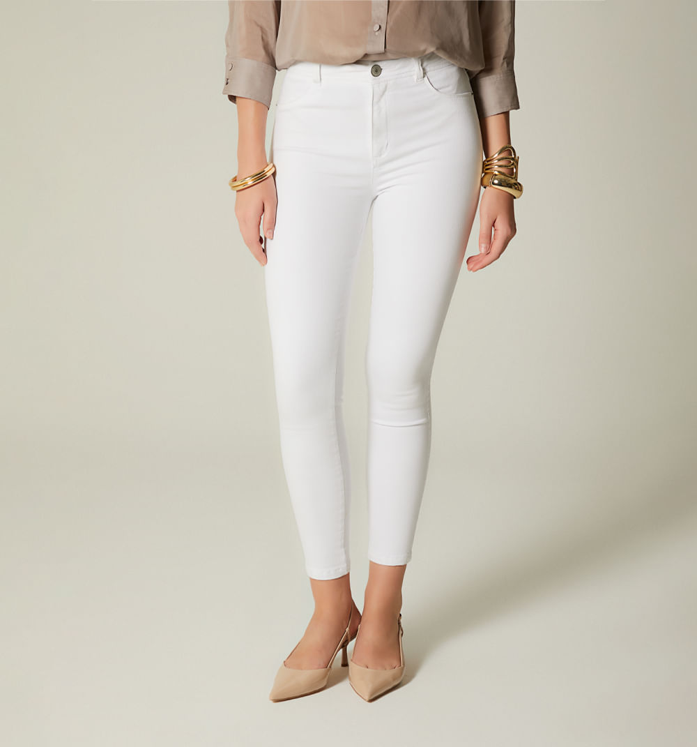 Jeggings tiro alto, cinco bolsillos, tay