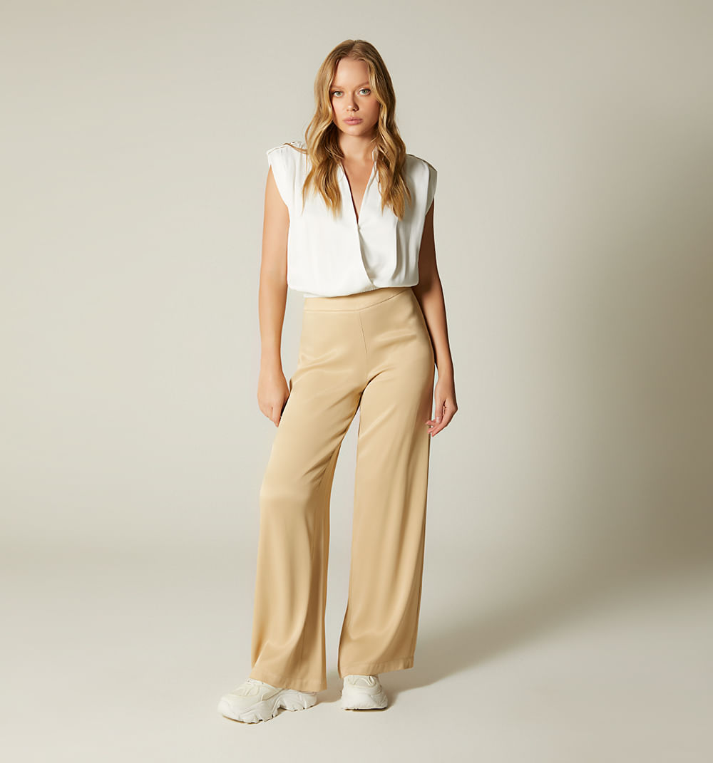 Pantalon bota ancha tiro super alto