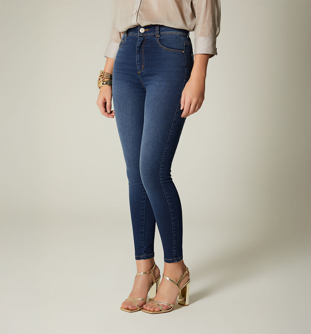 Jean ultra slim lupita tiro super alto,
