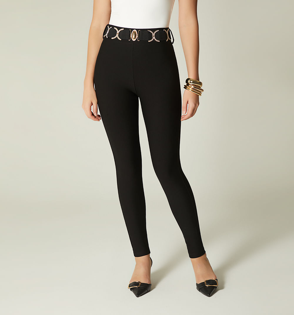 Leggins tiro alto bota pitillo con cintu