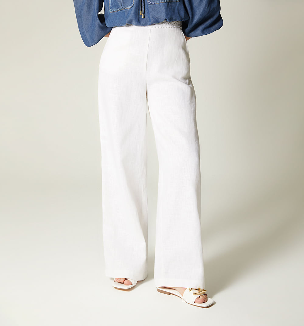 Pantalon cullote tiro super alto con ins