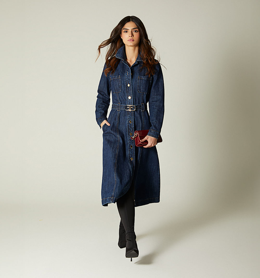 Vestido corto con cinturon para mujer