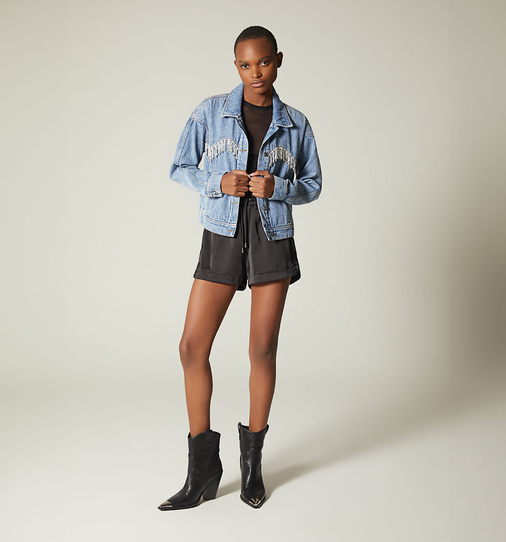 Chaqueta con cristales para mujer