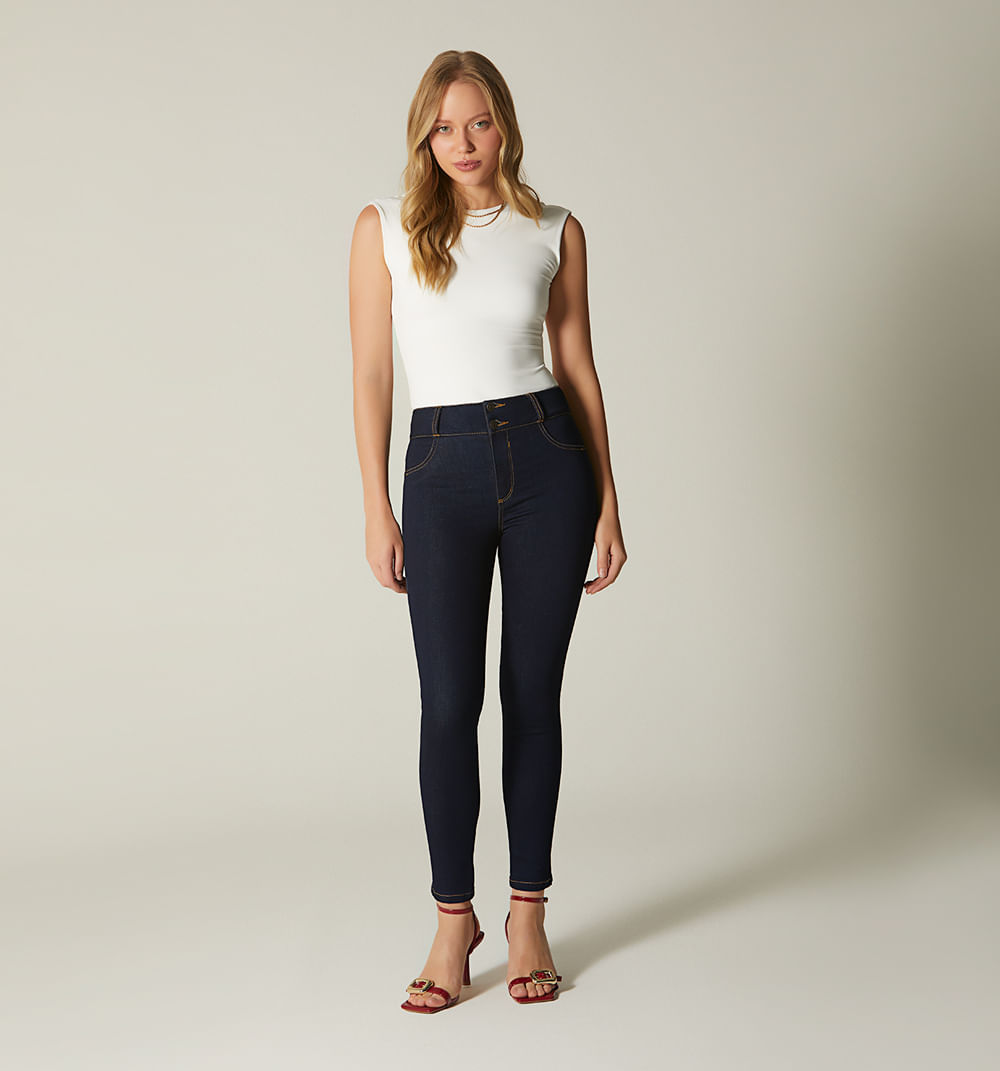 Jean skinny salma levanta cola tiro alto