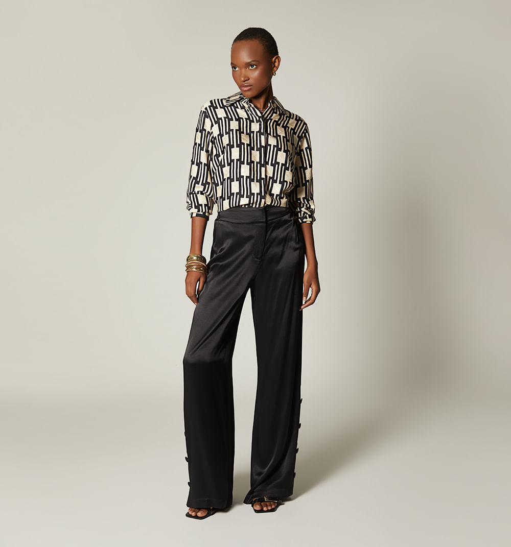 Blusa camisera manga larga