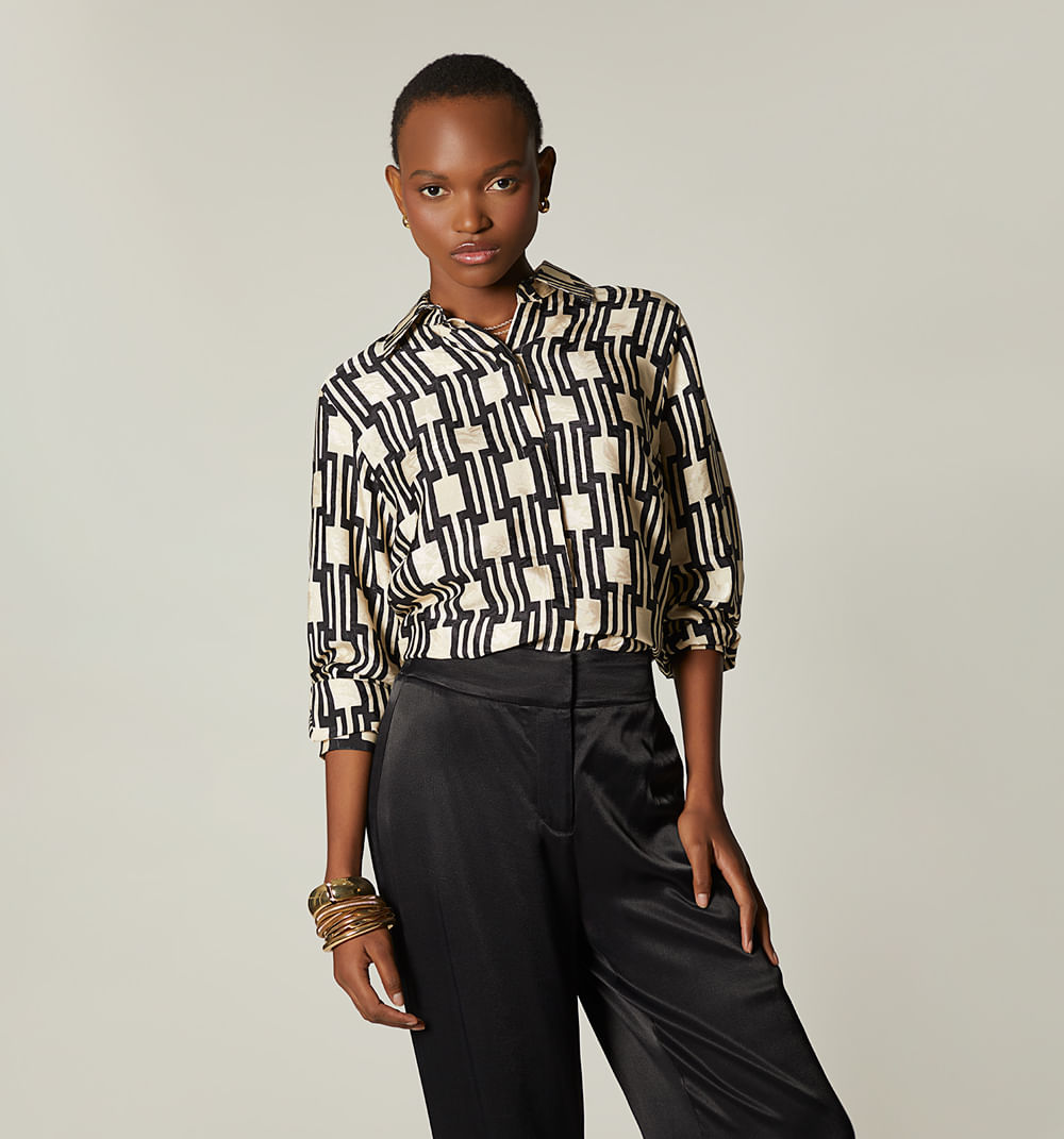 Blusa camisera manga larga
