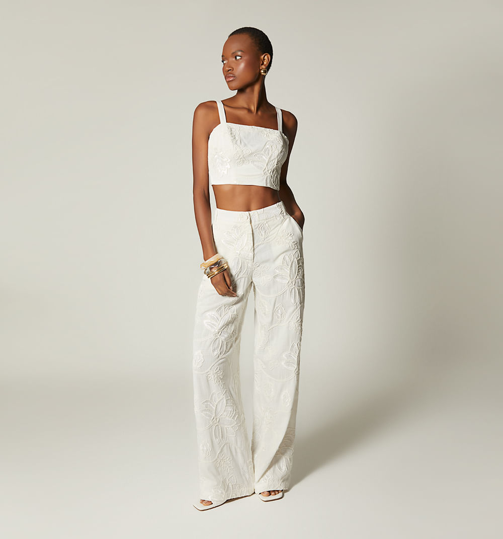 Pantalon palazo tiro alto