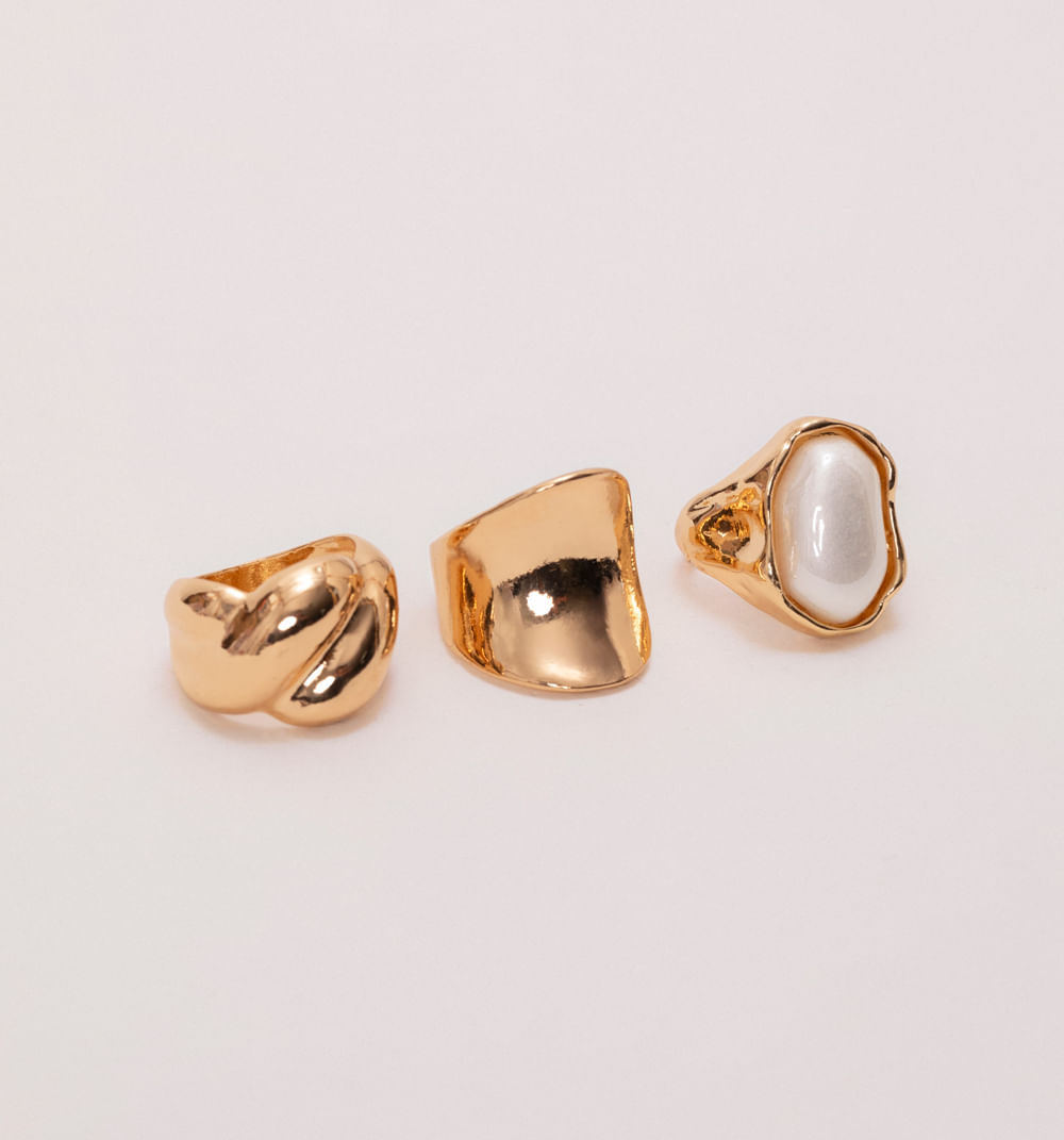 Anillos chunky irregulares