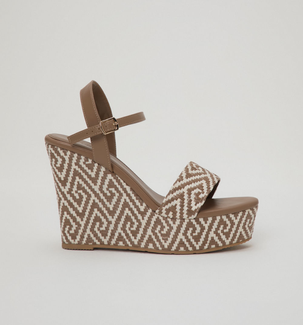 Sandalia plataforma bi color