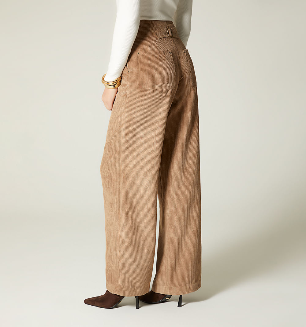 Pantalon palazzo tiro alto charretera pa