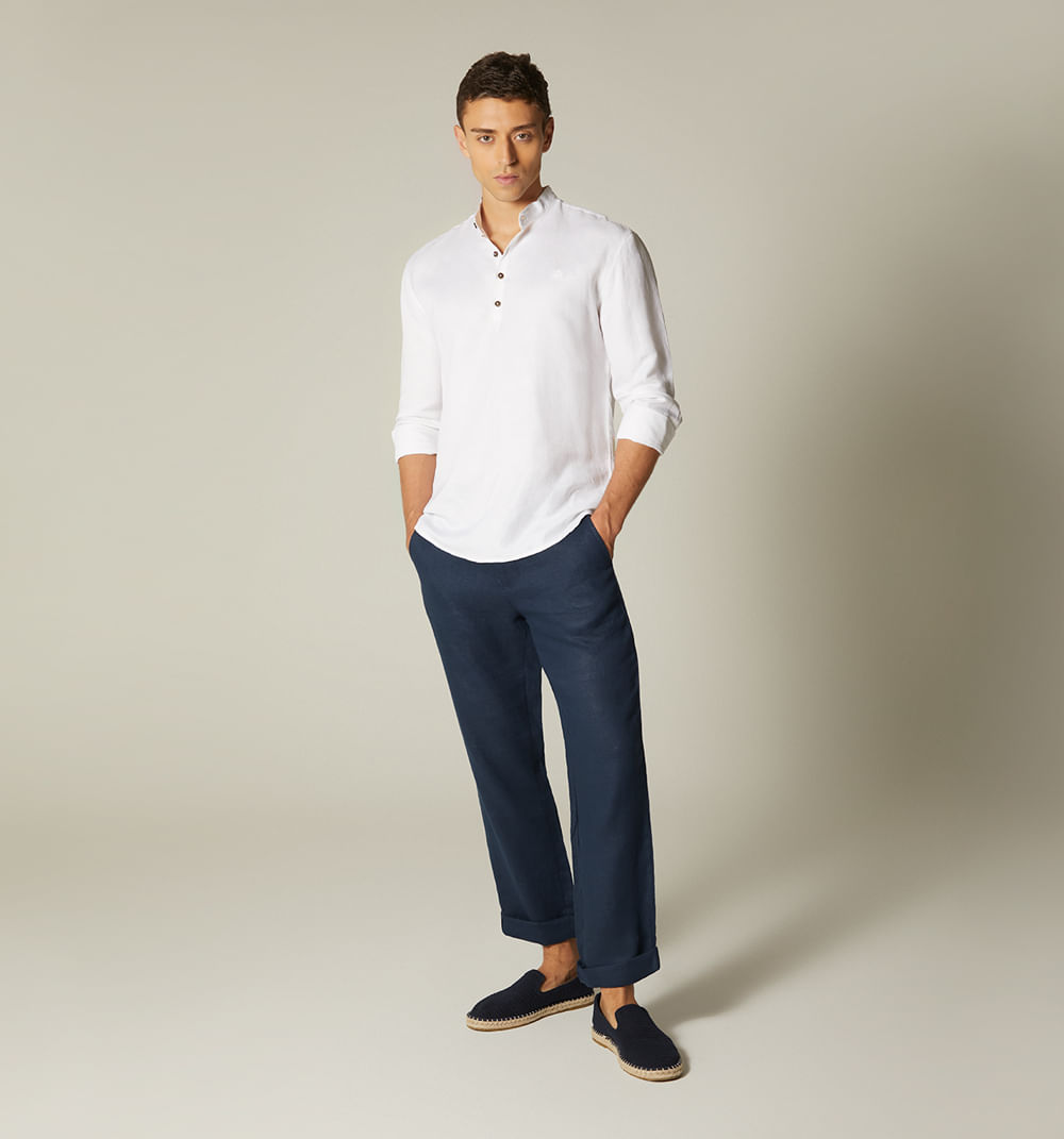 Pantalón para hombre tipo chino en lino