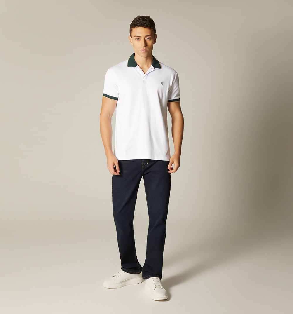 Polo para hombre regular fit en contrast