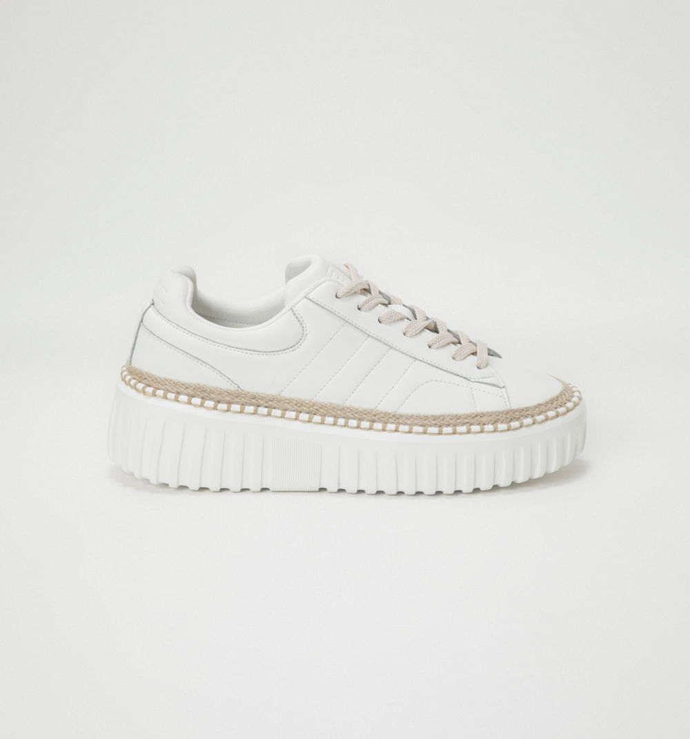 Teni plataforma  con decorativo en yute