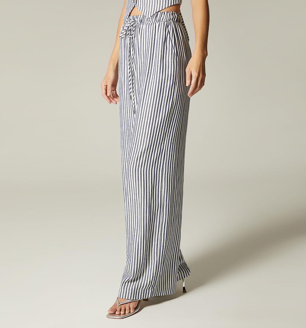 Pantalon tiro alto bota ancha