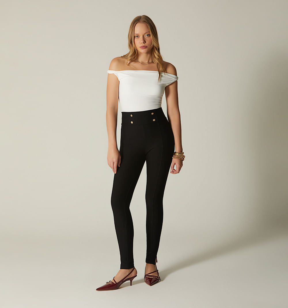 Leggins tiro alto corto