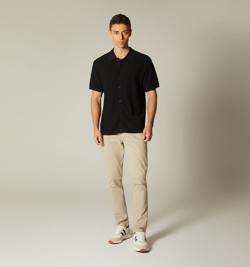 Camisa regular fit tejida para hombre co