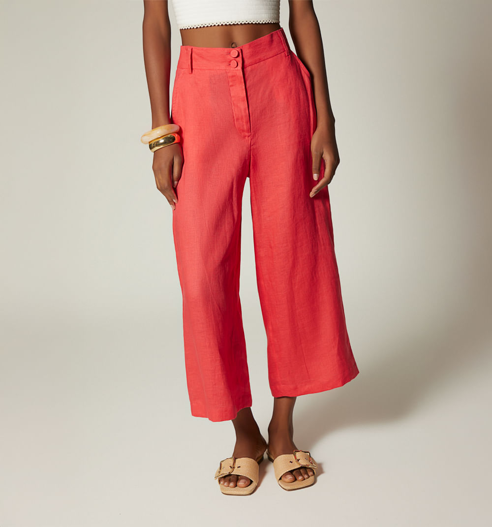 Pantalon tiro alto culotte