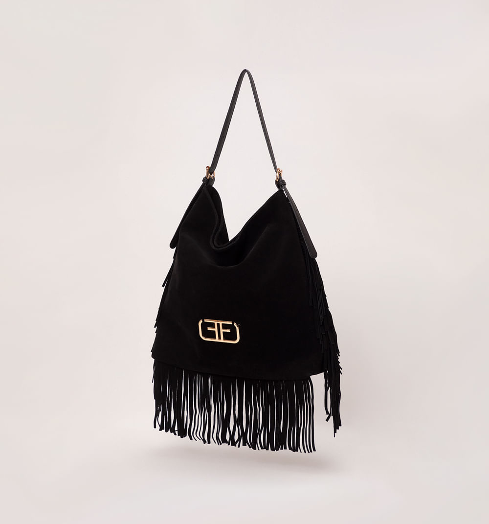 Bolso tipo boho con flecos