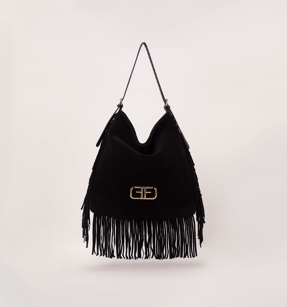 Bolso tipo boho con flecos