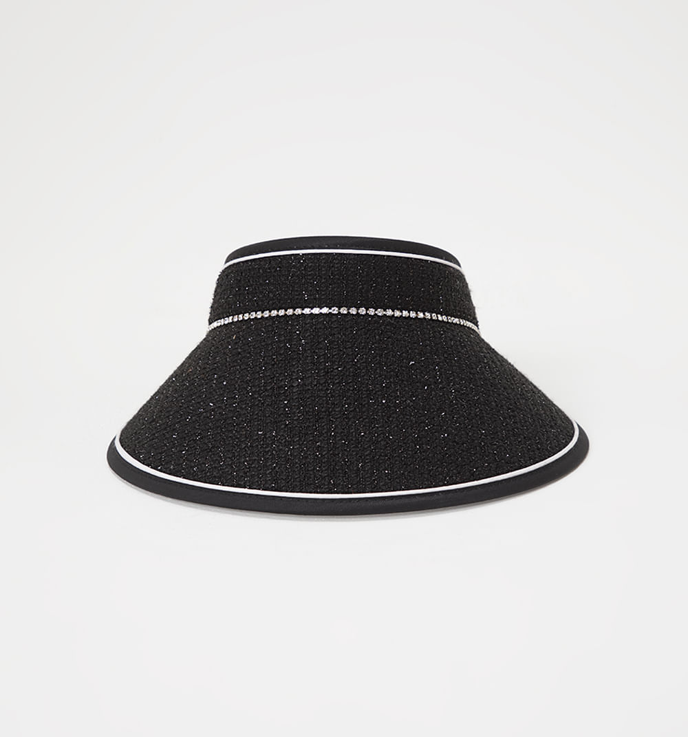 Sombrero tipo visera con lurex