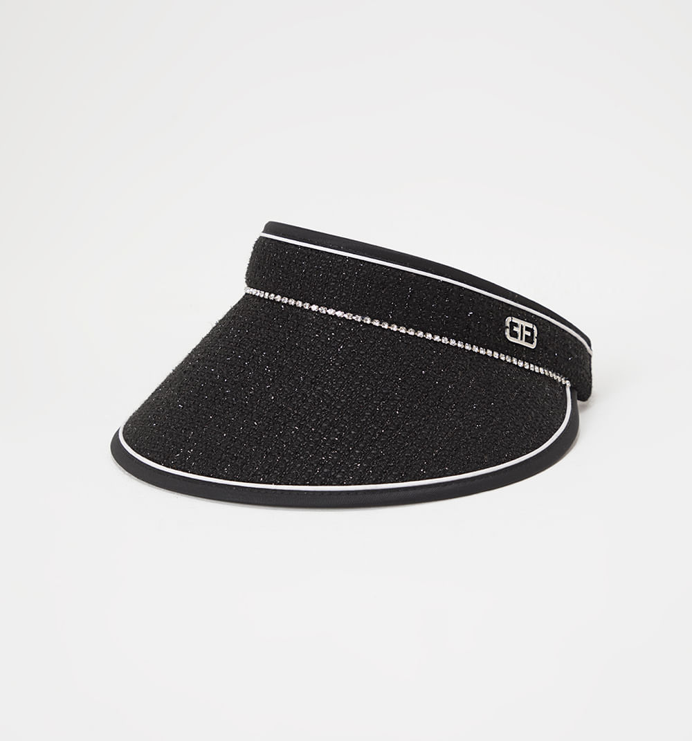 Sombrero tipo visera con lurex